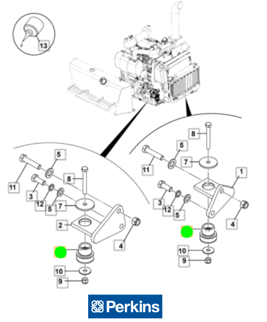 Подушка двигателя JCB 123/03138