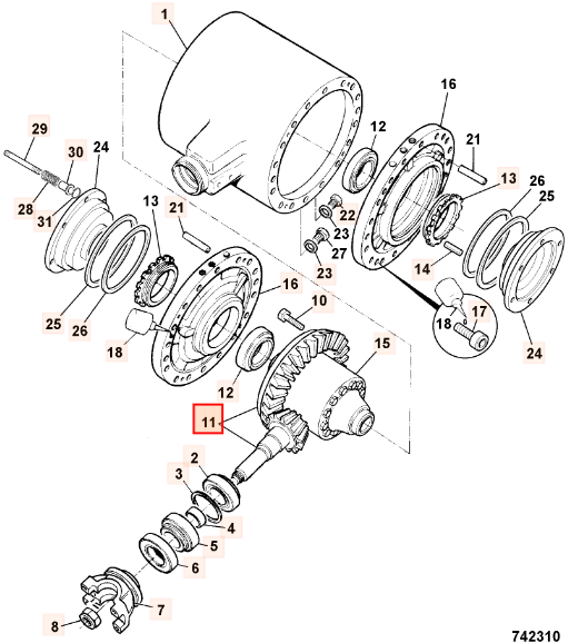 Главная пара (13/33) JCB 458/70246