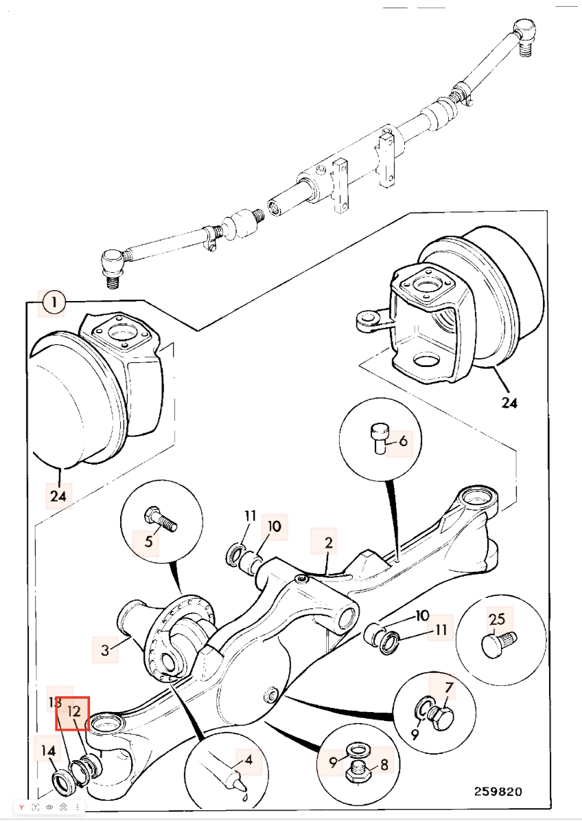 Подшипник в чулок JCB 907/08400 TIMKEN