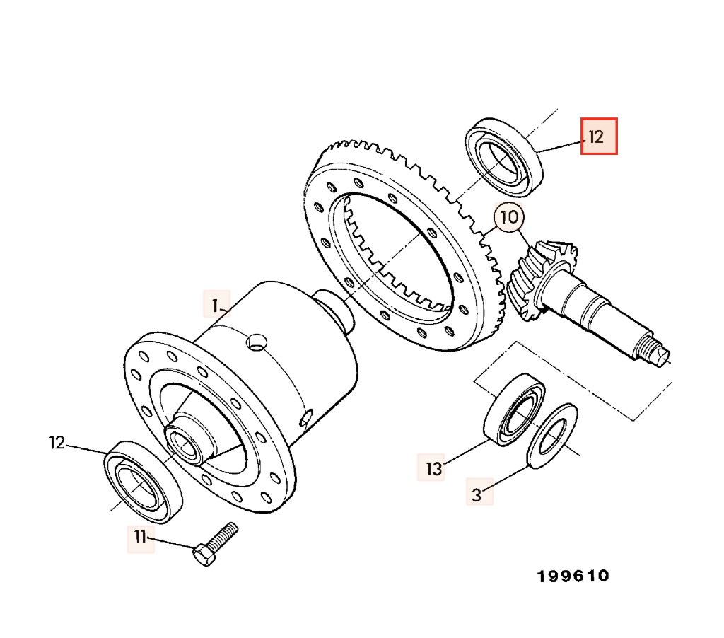 Подшипник дифференциала JCB 907/50100 TIMKEN