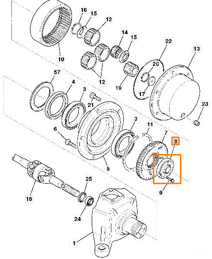 Прижимная плата шестерни JCB 453/08203